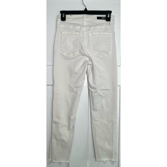 Kut from the Kloth High Rise Rachael Fab Ab White Jeans Size 0 - Picture 2 of 10